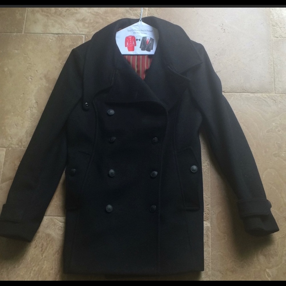 Navy Wool Rag And Bone Coat